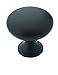 Amerock | Cabinet Knob | Matte Black | 1-1/4 inch (32 mm) Diameter | Edona | 1 Pack | Drawer Knob | Cabinet Hardware