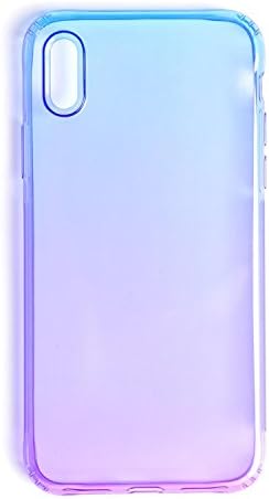 iPhone X Case / iPhone 10 Case, Environmental Crystal TPU Silicone Rear Cover in Design Streamer Gradient Colours (Blue-Purple)
