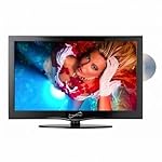 SuperSonic 1080p LED Widescreen HDTV with HDMI Input, AC/DC Compatible for RVs and Built-in DVD Player, 19-Inch