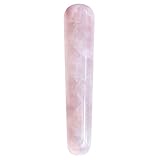 QGEM Natural Rose Quartz Crystal Massage Tool Gua Sha Scraping Wand For Acupuncture Therapy Pointed Stick Tretament,Spa, Meditation