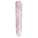 QGEM Natural Rose Quartz Crystal Massage Tool Gua Sha Scraping Wand For Acupuncture Therapy Pointed Stick Tretament,Spa, Meditation
