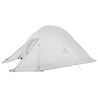 Naturehike Cloud-Up 2 and 3 Person Lightweight Backpacking Tent with Footprint with Snowskirt - 4 Season Free Standing Tent Ultraligh Waterproof Backpack Camping Tent (2P - Gray (Upgrade))