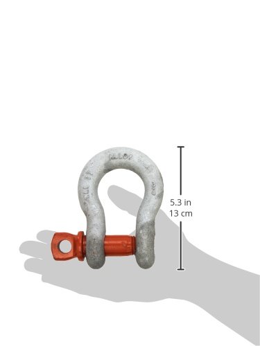 CM M652AG Alloy Anchor Shackle with Galvanized Screw Pin, 7 Ton Work Load Limit, 3/4" Size