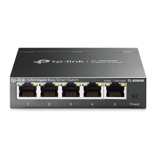 TP-Link TL-SG605E Switch Easy Smart 5 Porte Gigabit, Custodia in Metallo