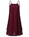 ZANZEA Womens Chiffon Dress Sexy Summer Beach Halter Short Dress Floral Print Casual Spaghetti Strap Mini SundressWine Red M