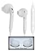 Stereo Earbuds with Microphone and Remote, Sound for Galaxy S5 s7, s7 Edge, s6, S6 Edge, Note 4 5, galaxy s5 earbuds, Headphones by Strobz (WHITE)