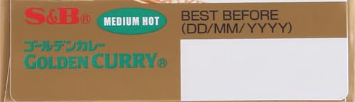 S&B, GOLDEN CURRY JAPANESE CURRY MIX, MEDIUM HOT, 3.2 OZ