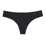 Under Armour Women's Pure Stretch Thong, Black/Stealth Gray, Small
