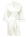 Swhiteme Bridal Robe with Rhinestones, Bride, Large/X-Large, White