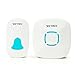 Tektalk Portable Wireless Door Bell Chime and Push Button with 36 Chimes & 4 Volume Levels—White 1 Remote Button and 2 Plug-in Receivers with LED Indicator