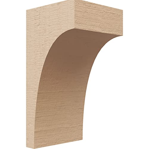 4"W x 4"D x 8"H Wide Stockport Rough Cedar Woodgrain TimberThane Corbel, Primed…