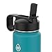 Thermoflask COS1161621GG Gre 24-Ounce Double Wall Vacuum Insulated Stainless Steel Water Bottles (Grey/Teal), 24 oz,