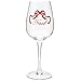 4 Elegant Christmas Wine Glasses Set for Holiday Dinnerware Glassware Drinkware 15 oz. includes Red Bow Noel Peace Joy Cheers by Gift Boutique
