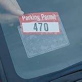 Parking Permit Holder - Sticky Back - For Windshield - 2 Pack
