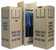 3 Tall Wardrobe Boxes Removal Garment Carriers 20 x 18 x 40", strong double wall cardboard, FREE express delivery