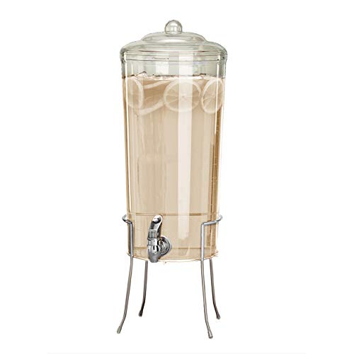 2-Pack Cold Beverage Drink Dispenser Unbreakable Slim Space Saving 2.25 Gallon with Ice Cone