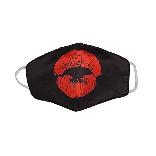 Inevitable Party Washable Face Covering Mask Adjustable (Red Lips)