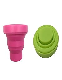 Aiboco   Juego de 2 tazas de viaje plegables de si