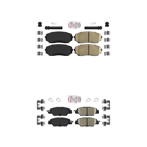 AmeriBRAKES Front Rear Ceramic Disc Brake Pads Kit Replacement For 2019-2022 Ma…