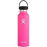 Hydro Flask 18 oz Double Wall Vacuum Insulated Stainless Steel Leak Proof Sports Water Bottle, Standard Mouth with BPA Free Flex Cap, Flamingo