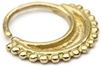 Studio Meme Designer Handmade Nose Rings available in Solid 14k Yellow Gold 18 Gauge 7-9mm