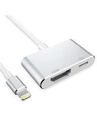 Adaptador HDMI digital convertidor de nueva edición 2 en 1 Plug and Play conector AV digital compatible para iPhone X, iPhone 8 7 Plus iPad iPod