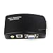 PC Laptop Composite Video TV RCA Composite S-Video AV in to PC VGA LCD Out Converter Adapter Switch Box Black