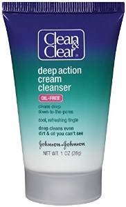 Clean+clear Clnser Trial Size 1.0z Clean & Clear Deep Action Cream Cleanser 1oz