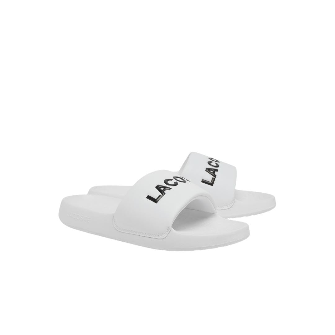 Lacoste Men's Serve Slide 1.0, Blue & White, 8 Image