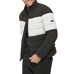 DKNY Men's Jon Quilted Stand Collar Puffer