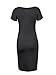 Blooming Jelly Women's Stretch Ruched Bodycon Midi Dress Party, Size X-Large, Black