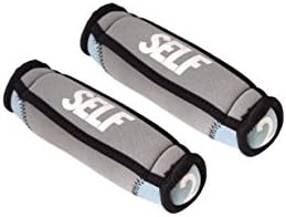 SELF Fitness Grey,Blue 4 lbs Pair Cast Iron, Neoprene Covered Soft Walking Weight
