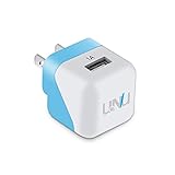 UNU Wall Charge(24W 1-Port 1A iPhone Charger [White/Blue] / USB Wall Charger with Plug) Apple Charger for iPhone 6s / 6 / 5s, iPad Air / mini, Samsung Galaxy S6 / Edge / Plus, Portable Chargers and More