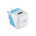 UNU Wall Charge(24W 1-Port 1A iPhone Charger [White/Blue] / USB Wall Charger with Plug) Apple Charger for iPhone 6s / 6 / 5s, iPad Air / mini, Samsung Galaxy S6 / Edge / Plus, Portable Chargers and More