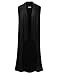 BIADANI Women Classic Sleeveless Drape Soft Long Maxi Cardigan