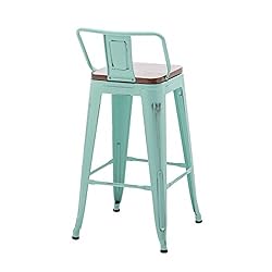 Alunaune 24" Swivel Metal Bar Stools Set of 4