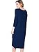 12 Ami Round Neck 3/4 Sleeve Tulip Hem Midi Dress Navy L
