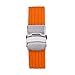 SCASTOE Waterproof Men's Silicone Rubber Watch Wristwatch Strap Band Replacement 18-24mm (Orange, 20)
