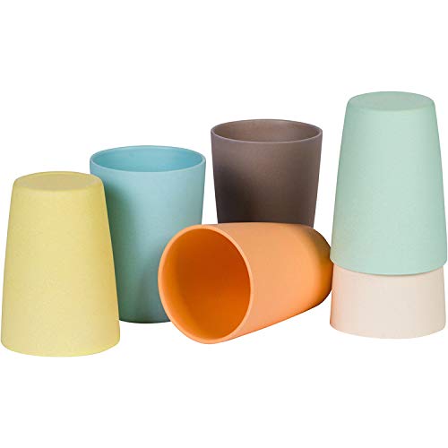 Miracle Bean X Kids Bamboo Fibre Drinking Cups, (Set of 6) for Milk