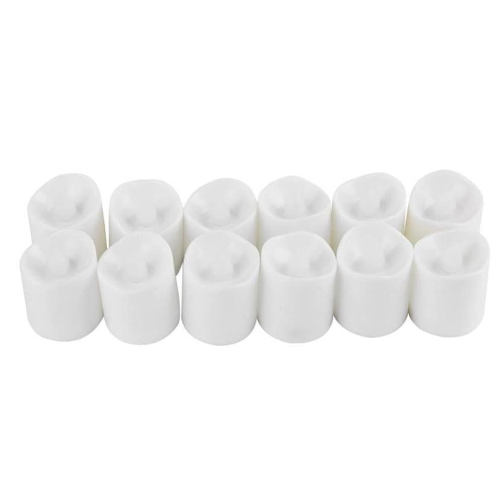 Tiardey 12pcs Led Tea Light Plastic Candles Light,Bright Flickering Operated Tea Lights for Seasonal and Festival Celebration - Warm Yellow