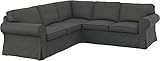 The Thick Cotton IKEA Ektorp 2 2 Sofa Cover Replacement is Custom Made for IKEA Ektorp Corner Or Sectional Sofa Slipcover (Durable Cotton Dark Gray)