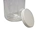 1 Gallon Plastic Jar (4 Pack), Wide Mouth, Clear, with Lined Fresh Seal Lid, Shatter-Proof Container Storage PET 1 BPA Free 4 Quart 128 oz
