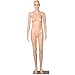 go2buy Female Dress Form Plastic Mannequin Full Body with Glass Base, Great for Displaying 68.9in