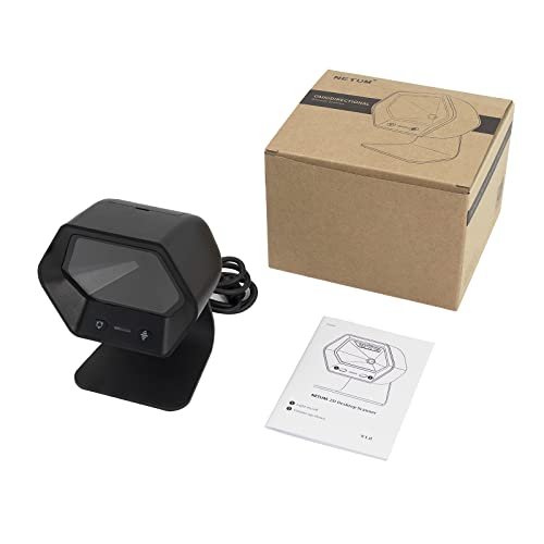 NETUM 1D 2D QR - USB Handsfree Presentation Scanner - Wired Omnidirectional Barcode Reader for Mobile Payment - Computer Screen Scanner NT-7060