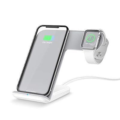 Buy FACEVER 2 in 1 Wireless Charger Stand Dock Fast Qi Phone iWatch  Charging Station Compatible for Apple Watch Series 1 2 3 4 5 iPhone 11 Pro  Max X XS XR