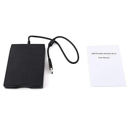 Oumij 3.5" External Portable USB Floppy Disk Reader Drive,1.44 MB FDD Diskette Drive for Mac Windows Vista/10/7/8/XP/PC Desktop Notebook Laptop Computer Plug and Play No Extra Drivers