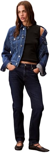 Calvin Klein Vaqueros Mujer Slim Blue Orbit Talle Medio, Azul (Blue Orbit), 27W