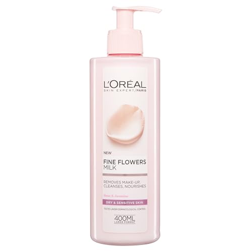 LOreal Paris Cleansing Milk, Fine Flowers Make Up Remover, 400ml