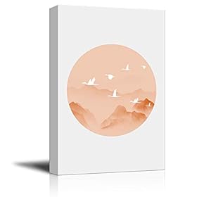 Circular Pattern Landscape Home Artwork for Living Room Bedroom
