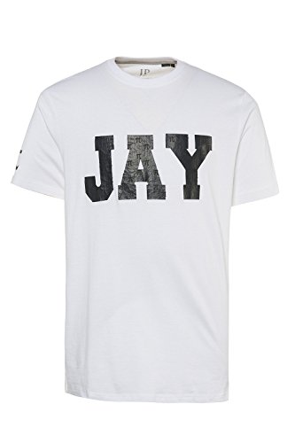 JP 1880 Men's Big & Tall Short Sleeve Jay Statement T-Shirt White XXX-Large 711367 20